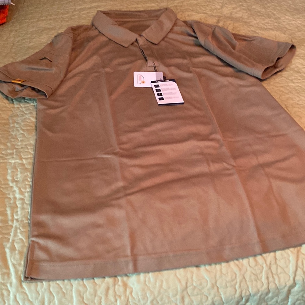 Zity mens polo shirt in khaki XL new with tags still in original packaging